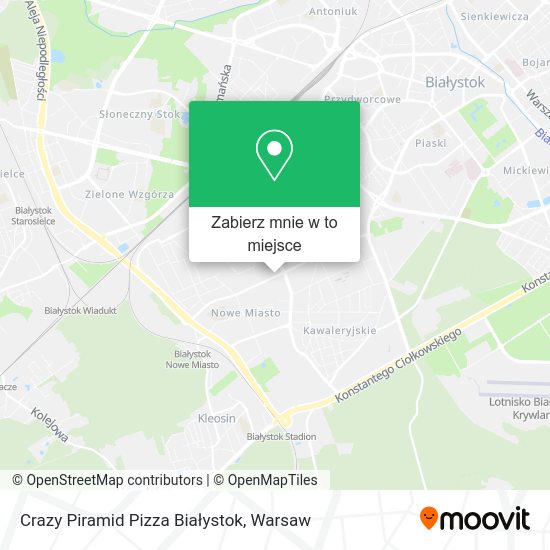 Mapa Crazy Piramid Pizza Białystok