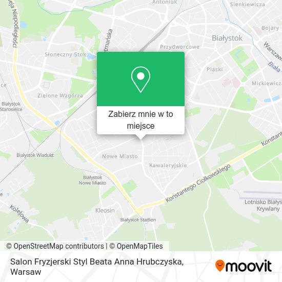 Mapa Salon Fryzjerski Styl Beata Anna Hrubczyska