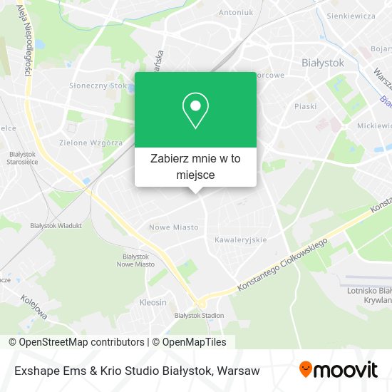 Mapa Exshape Ems & Krio Studio Białystok