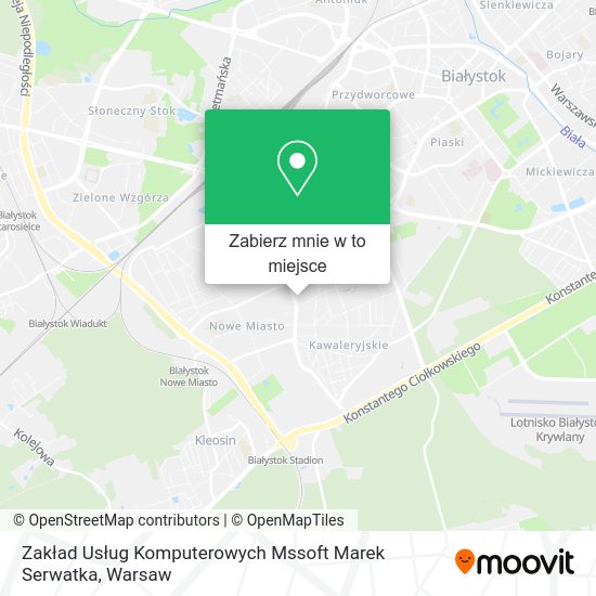 Mapa Zakład Usług Komputerowych Mssoft Marek Serwatka