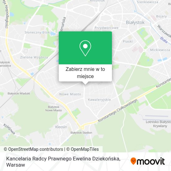 Mapa Kancelaria Radcy Prawnego Ewelina Dziekońska