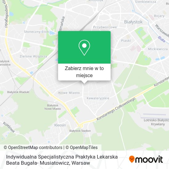 Mapa Indywidualna Specjalistyczna Praktyka Lekarska Beata Bugała- Musiatowicz