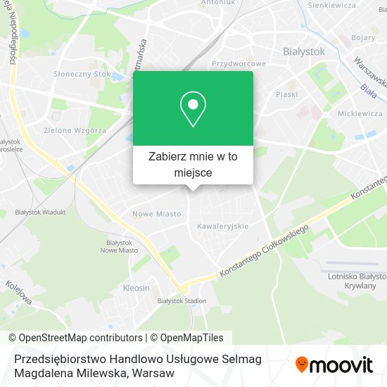 Mapa Przedsiębiorstwo Handlowo Usługowe Selmag Magdalena Milewska