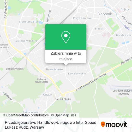 Mapa Przedsiębiorstwo Handlowo-Usługowe Inter Speed Łukasz Rudź