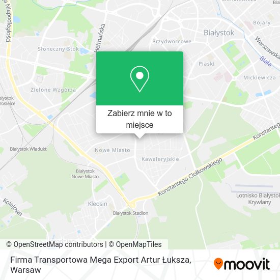 Mapa Firma Transportowa Mega Export Artur Łuksza