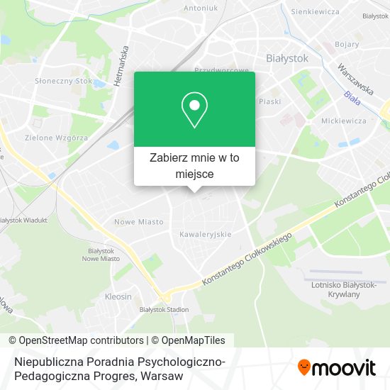 Mapa Niepubliczna Poradnia Psychologiczno-Pedagogiczna Progres