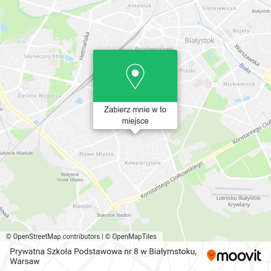 Mapa Prywatna Szkoła Podstawowa nr 8 w Białymstoku