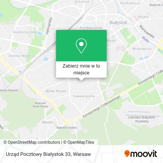 Mapa Urząd Pocztowy Białystok 33