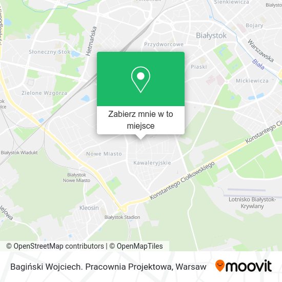 Mapa Bagiński Wojciech. Pracownia Projektowa