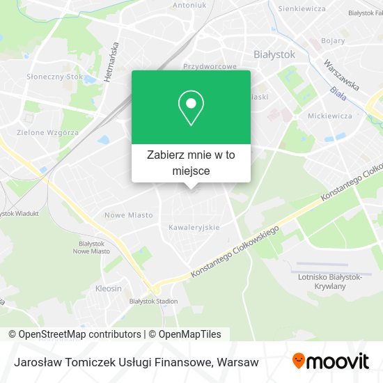 Mapa Jarosław Tomiczek Usługi Finansowe