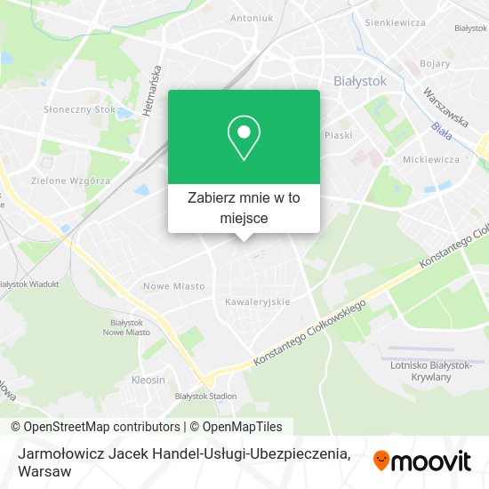 Mapa Jarmołowicz Jacek Handel-Usługi-Ubezpieczenia