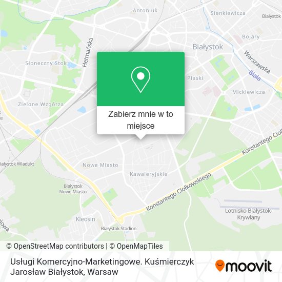 Mapa Usługi Komercyjno-Marketingowe. Kuśmierczyk Jarosław Białystok