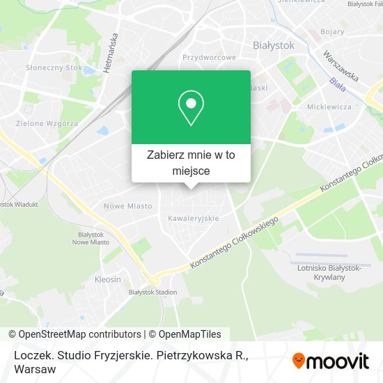 Mapa Loczek. Studio Fryzjerskie. Pietrzykowska R.