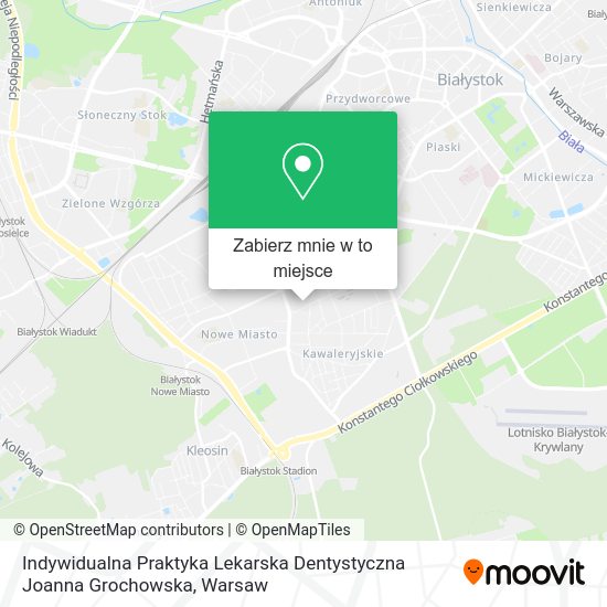 Mapa Indywidualna Praktyka Lekarska Dentystyczna Joanna Grochowska