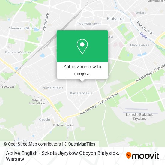 Mapa Active English - Szkoła Języków Obcych Białystok