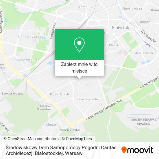 Mapa Środowiskowy Dom Samopomocy Pogodni Caritas Archidiecezji Białostockiej