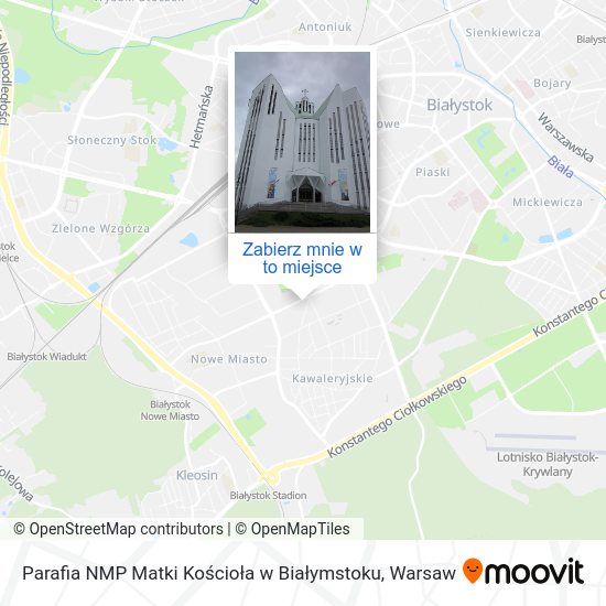 Mapa Parafia NMP Matki Kościoła w Białymstoku