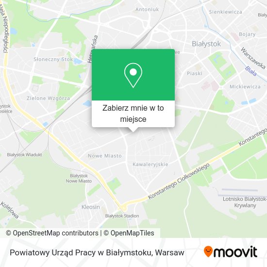 Mapa Powiatowy Urząd Pracy w Białymstoku