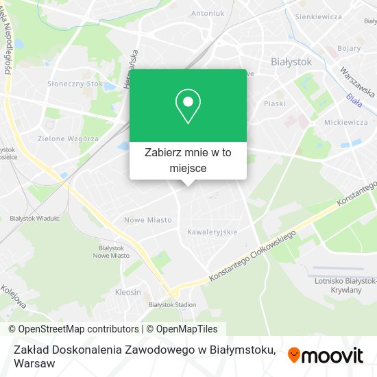 Mapa Zakład Doskonalenia Zawodowego w Białymstoku