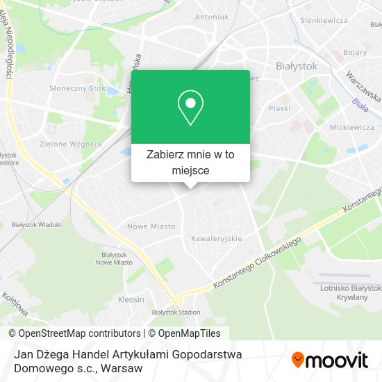 Mapa Jan Dżega Handel Artykułami Gopodarstwa Domowego s.c.