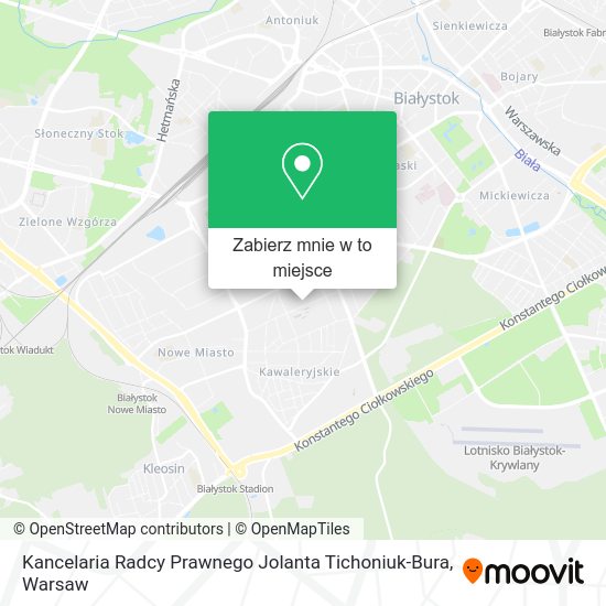 Mapa Kancelaria Radcy Prawnego Jolanta Tichoniuk-Bura