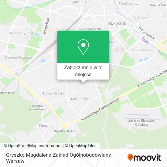 Mapa Gryszko Magdalena Zakład Ogólnobudowlany