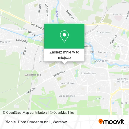 Mapa Błonie. Dom Studenta nr 1