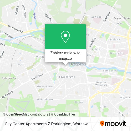 Mapa City Center Apartments Z Parkingiem