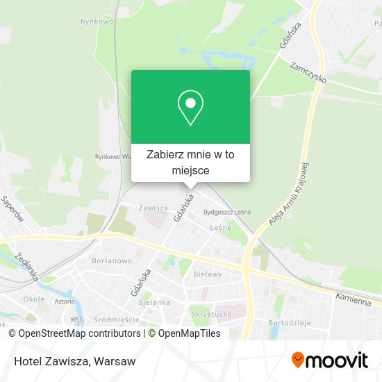 Mapa Hotel Zawisza