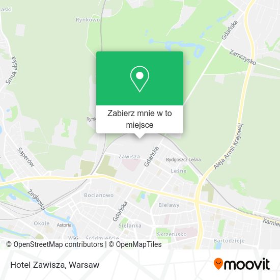 Mapa Hotel Zawisza