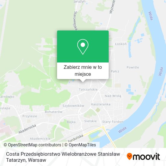 Mapa Costa Przedsiębiorstwo Wielobranżowe Stanisław Tatarzyn