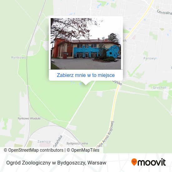 Mapa Ogród Zoologiczny w Bydgoszczy