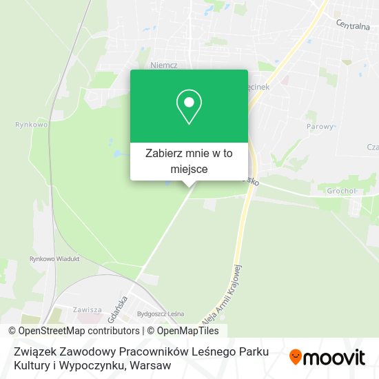 Mapa Związek Zawodowy Pracowników Leśnego Parku Kultury i Wypoczynku