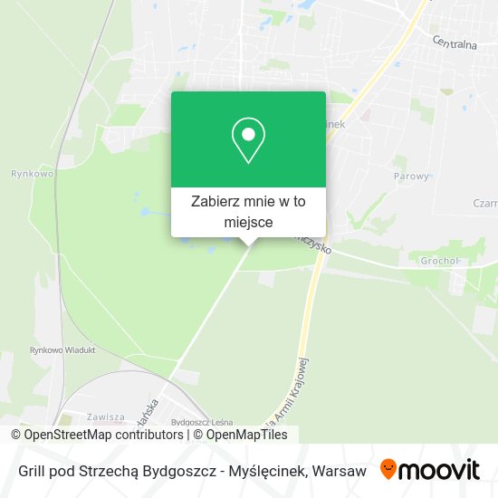 Mapa Grill pod Strzechą Bydgoszcz - Myślęcinek