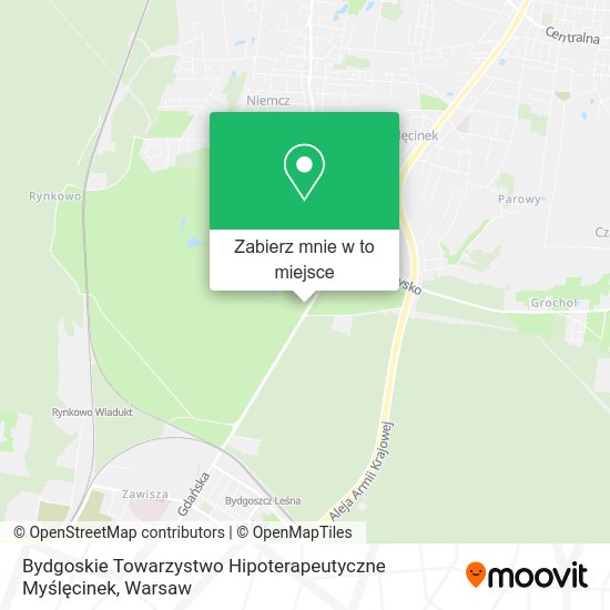 Mapa Bydgoskie Towarzystwo Hipoterapeutyczne Myślęcinek