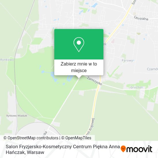 Mapa Salon Fryzjersko-Kosmetyczny Centrum Piękna Anna Hańczak