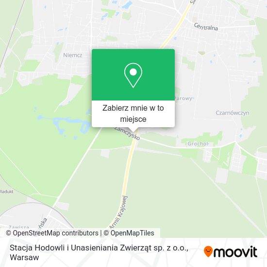 Mapa Stacja Hodowli i Unasieniania Zwierząt sp. z o.o.