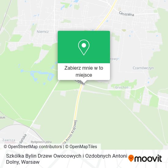 Mapa Szkólka Bylin Drzew Owocowych i Ozdobnych Antoni Dolny