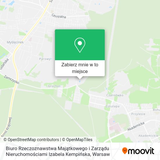 Mapa Biuro Rzeczoznawstwa Majątkowego i Zarządu Nieruchomościami Izabela Kempińska