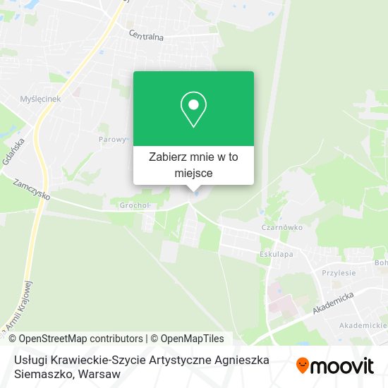 Mapa Usługi Krawieckie-Szycie Artystyczne Agnieszka Siemaszko