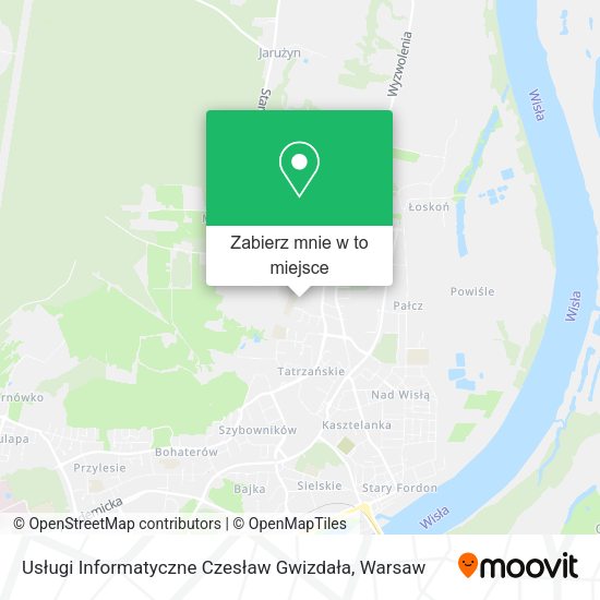 Mapa Usługi Informatyczne Czesław Gwizdała