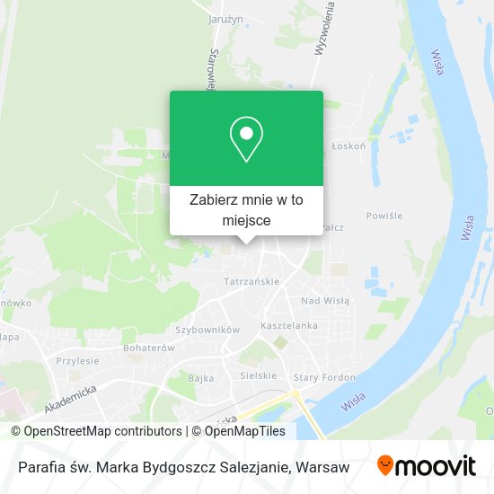 Mapa Parafia św. Marka Bydgoszcz Salezjanie