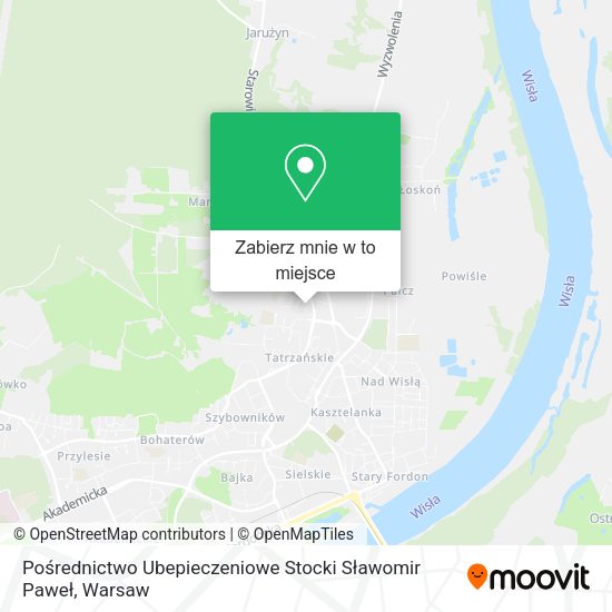 Mapa Pośrednictwo Ubepieczeniowe Stocki Sławomir Paweł