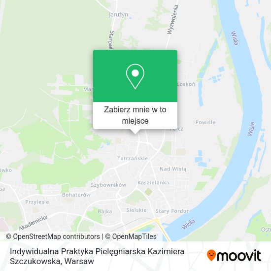 Mapa Indywidualna Praktyka Pielęgniarska Kazimiera Szczukowska