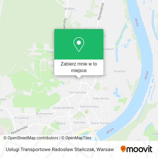 Mapa Usługi Transportowe Radosław Stańczak