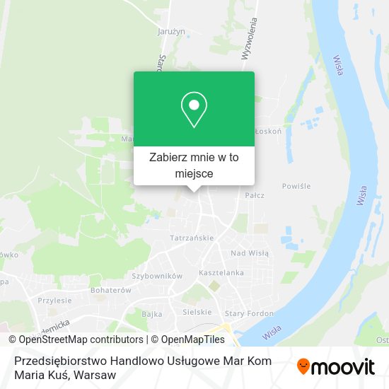 Mapa Przedsiębiorstwo Handlowo Usługowe Mar Kom Maria Kuś