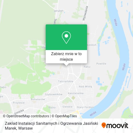 Mapa Zakład Instalacji Sanitarnych i Ogrzewania Jasiński Marek