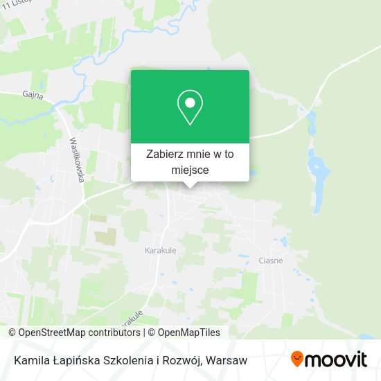 Mapa Kamila Łapińska Szkolenia i Rozwój