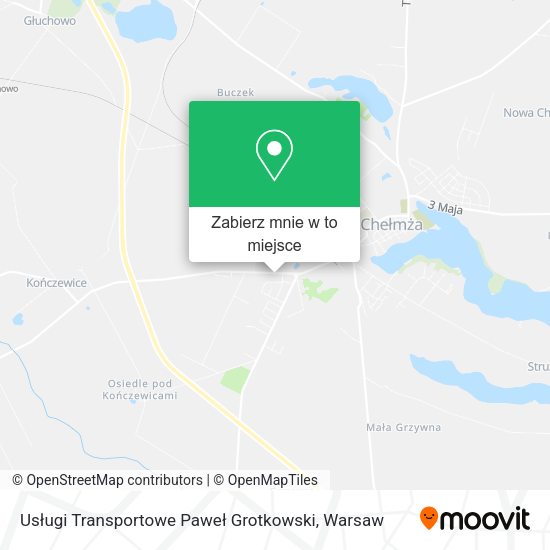 Mapa Usługi Transportowe Paweł Grotkowski