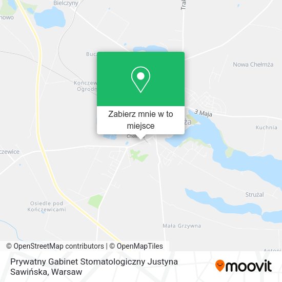 Mapa Prywatny Gabinet Stomatologiczny Justyna Sawińska